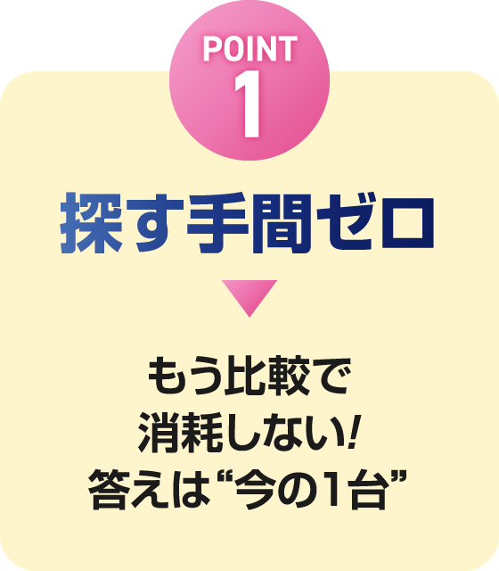 POINT1 探す手間ゼロ